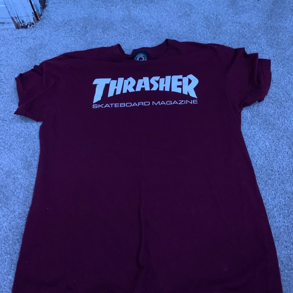 thrasher red shirt